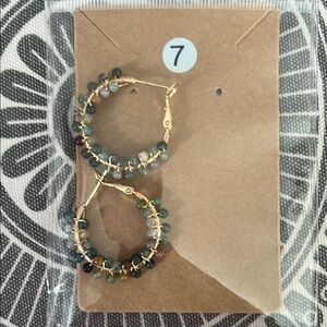 Elegant Beaded Hoop Earrings